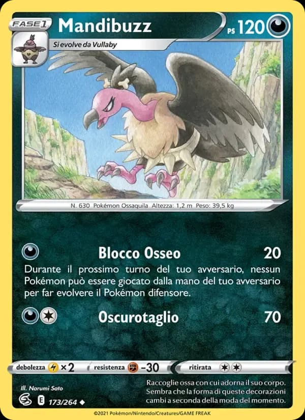 Mandibuzz — Colpo Fusione 173 Italian Pokémon card