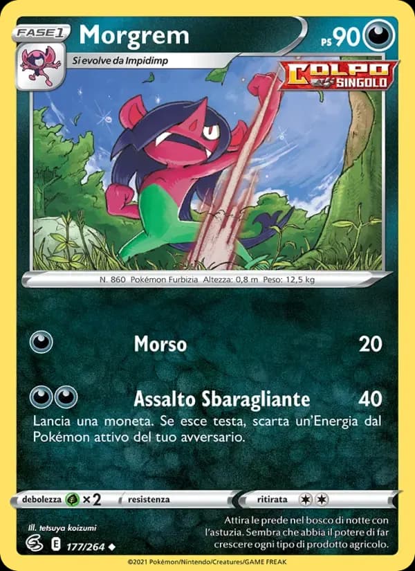 Morgrem — Colpo Fusione 177 Italian Pokémon card