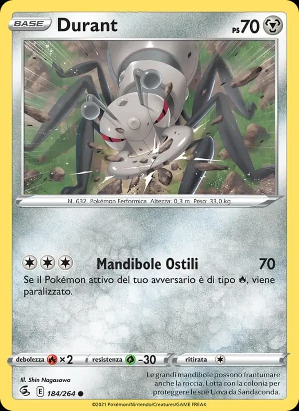 Durant — Colpo Fusione 184 Italian Pokémon card