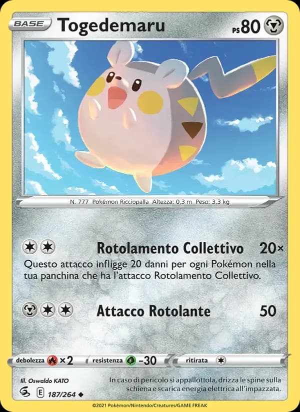 Togedemaru — Colpo Fusione 187 Italian Pokémon card