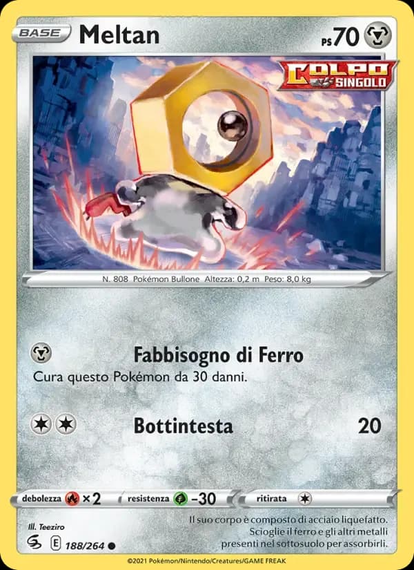 Meltan — Colpo Fusione 188 Italian Pokémon card