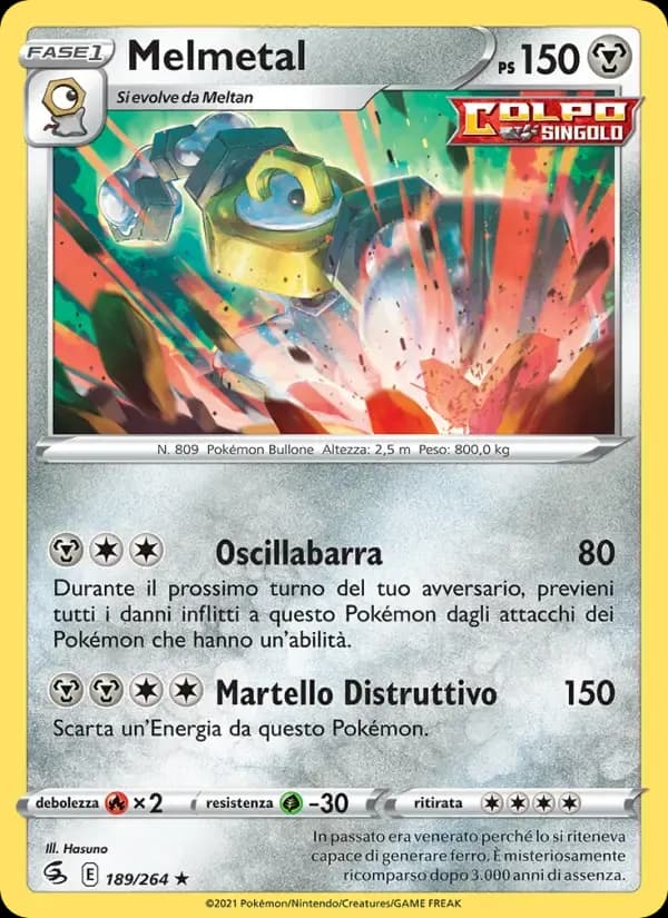 Melmetal — Colpo Fusione 189 Italian Pokémon card