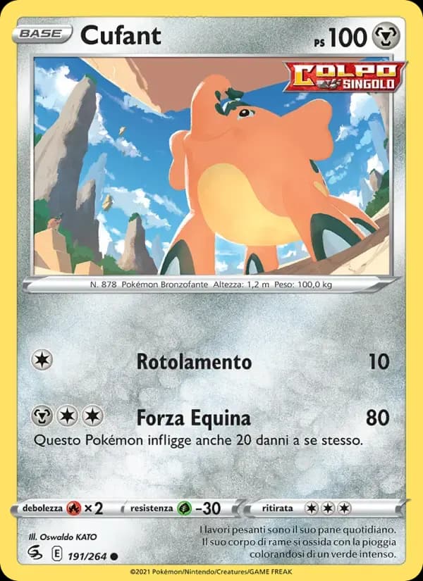 Cufant — Colpo Fusione 191 Italian Pokémon card