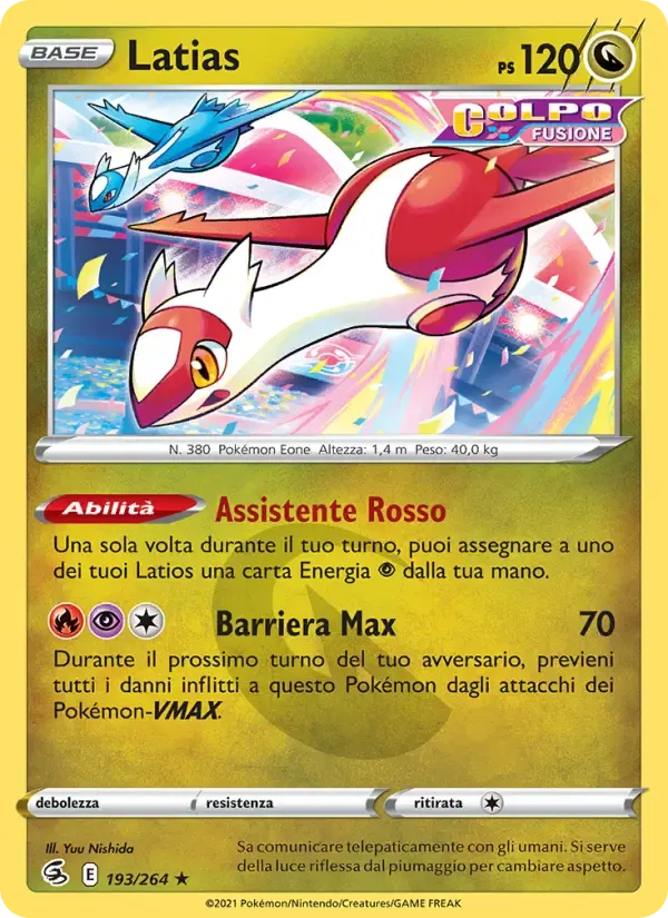 Latias — Colpo Fusione 193 Italian Pokémon card