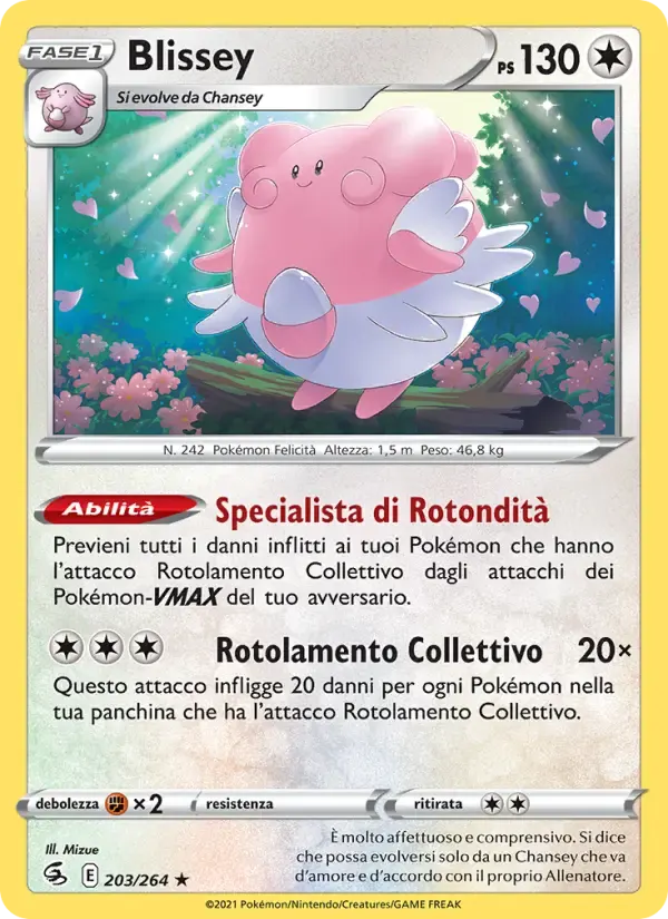 Blissey — Colpo Fusione 203 Italian Pokémon card
