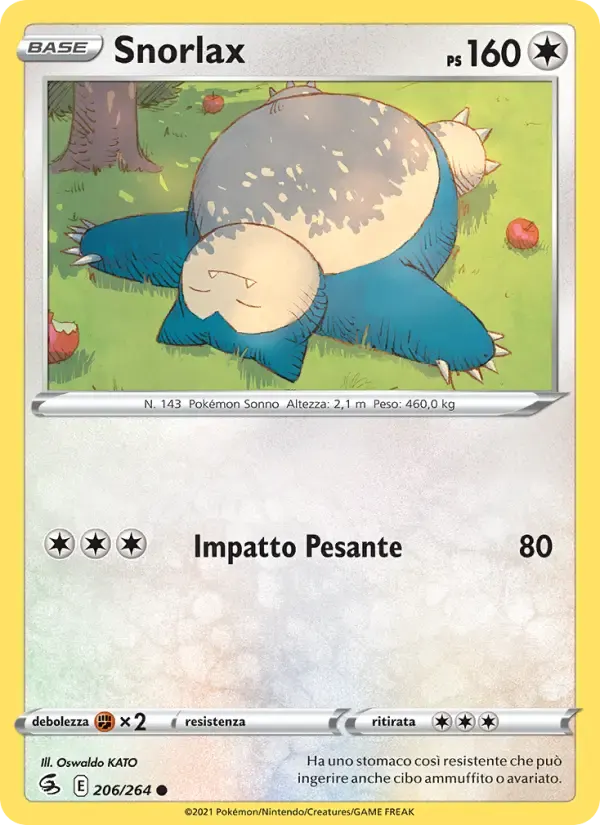 Snorlax — Colpo Fusione 206 Italian Pokémon card