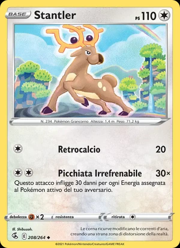 Stantler — Colpo Fusione 208 Italian Pokémon card