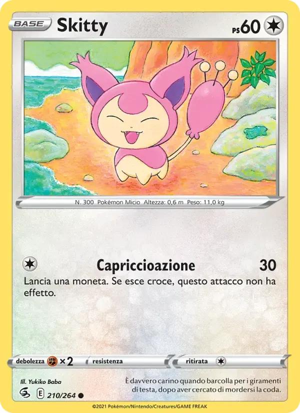 Skitty — Colpo Fusione 210 Italian Pokémon card