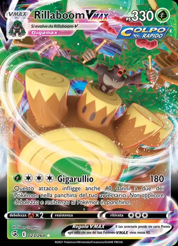 Rillaboom VMAX — Colpo Fusione 23 Italian Pokémon card
