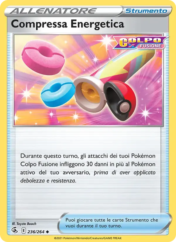 Compressa Energetica — Colpo Fusione 236 Italian Pokémon card