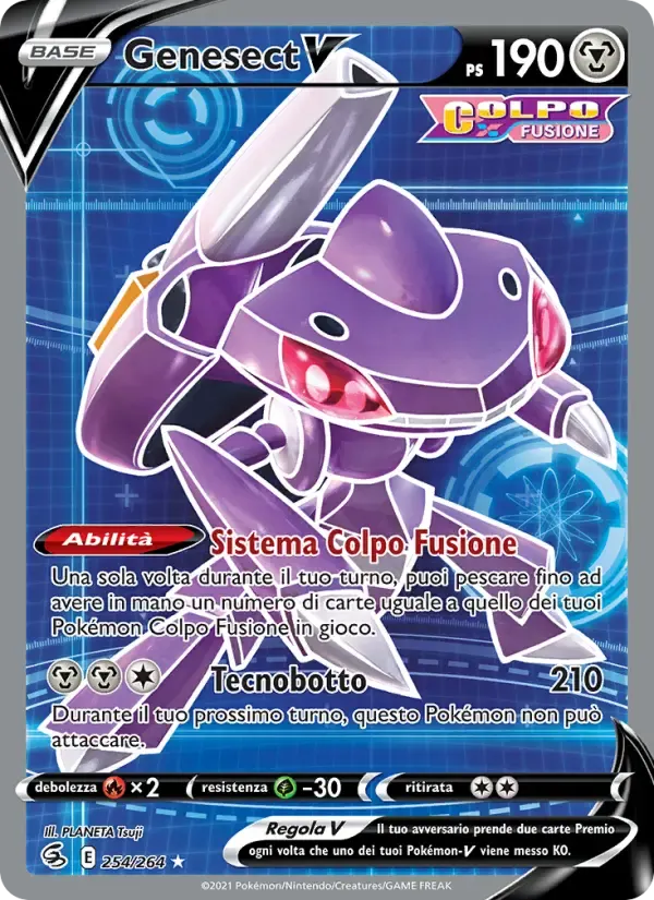 Genesect V — Colpo Fusione 254 Italian Pokémon card