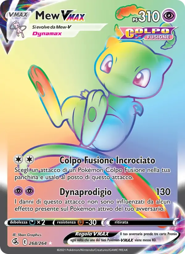 Mew VMAX — Colpo Fusione 268 Italian Pokémon card