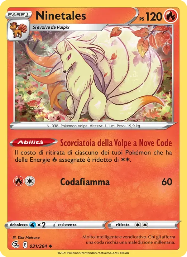 Ninetales — Colpo Fusione 31 Italian Pokémon card