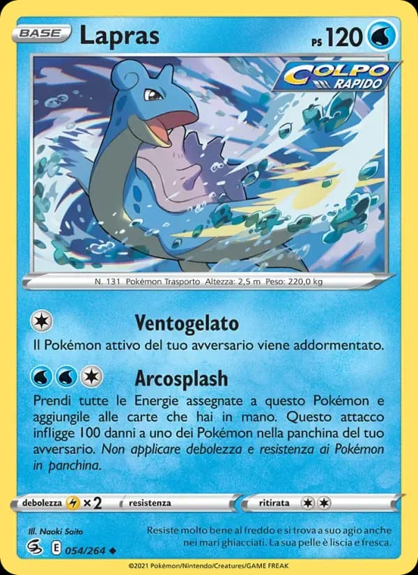 Lapras — Colpo Fusione 54 Italian Pokémon card