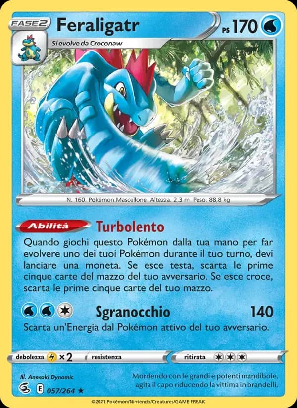 Feraligatr — Colpo Fusione 57 Italian Pokémon card