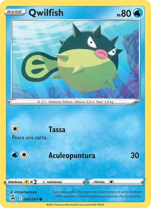 Qwilfish — Colpo Fusione 60 Italian Pokémon card
