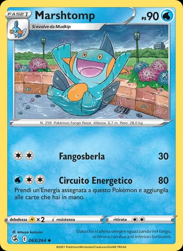 Marshtomp — Colpo Fusione 63 Italian Pokémon card