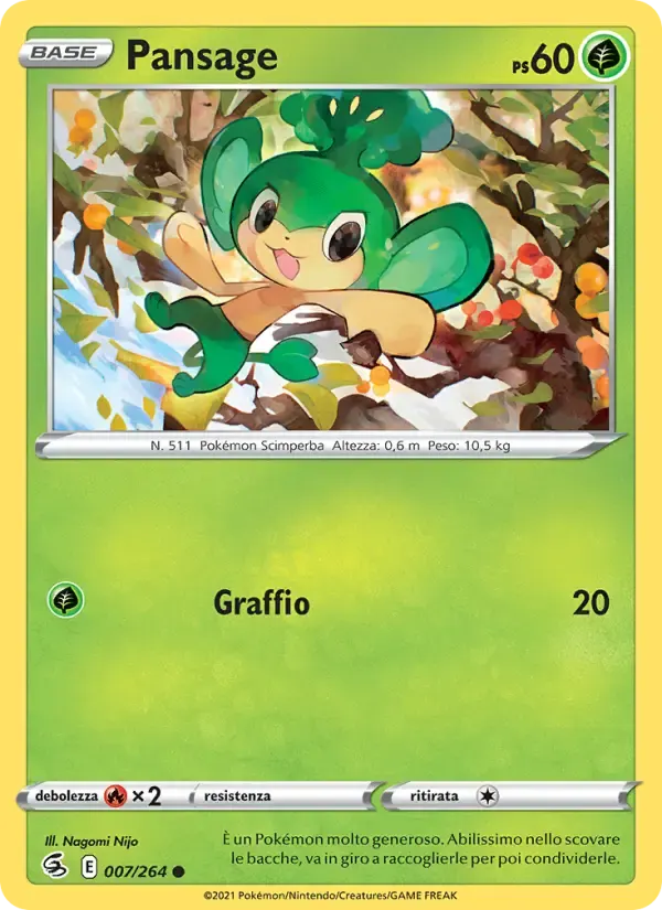 Pansage — Colpo Fusione 7 Italian Pokémon card