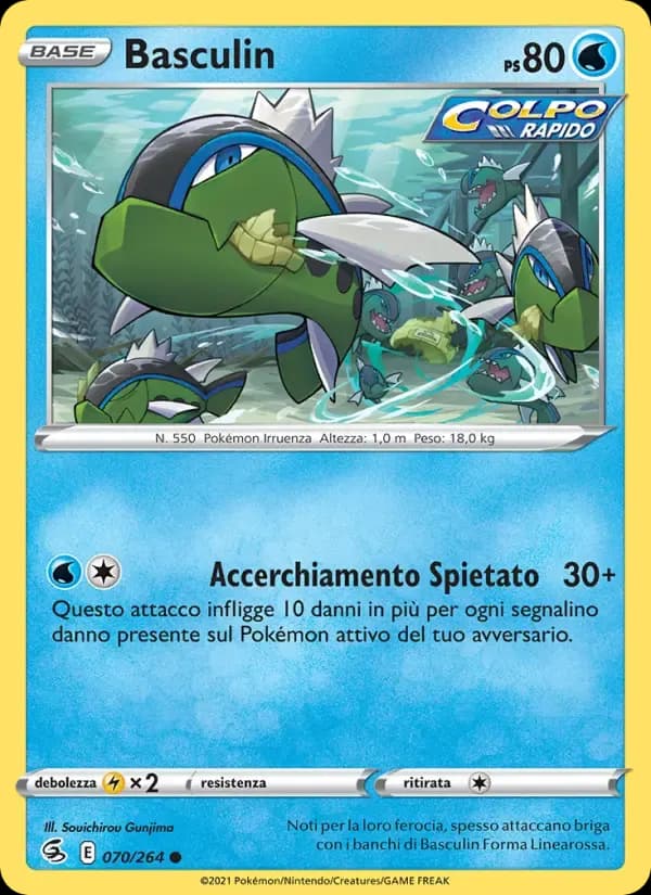 Basculin — Colpo Fusione 70 Italian Pokémon card
