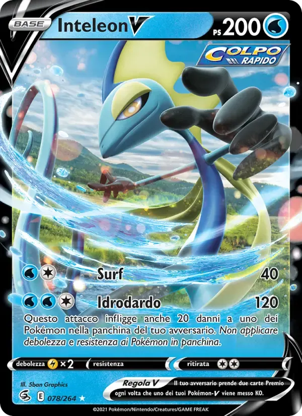 Inteleon V — Colpo Fusione 78 Italian Pokémon card