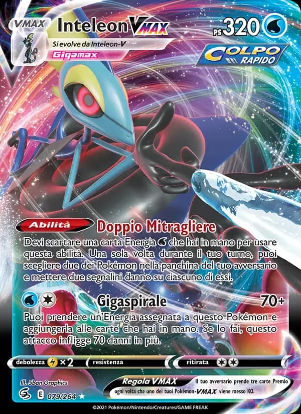 Inteleon VMAX — Colpo Fusione 79 Italian Pokémon card