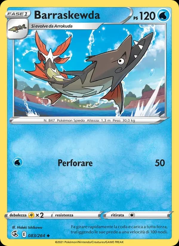 Barraskewda — Colpo Fusione 83 Italian Pokémon card