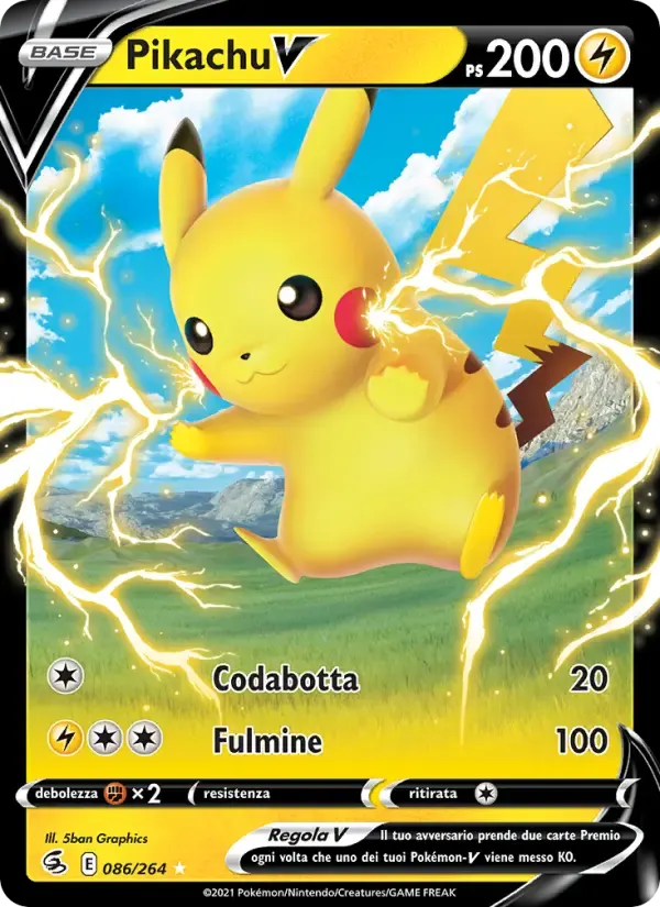 Pikachu V — Colpo Fusione 86 Italian Pokémon card
