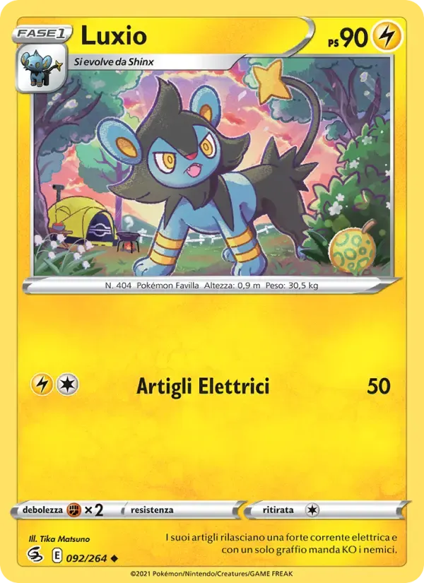 Luxio — Colpo Fusione 92 Italian Pokémon card