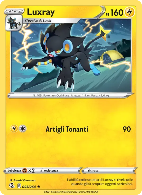 Luxray — Colpo Fusione 93 Italian Pokémon card