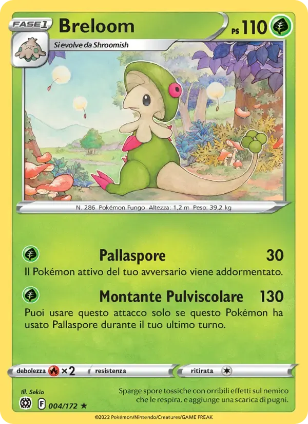 Breloom — Astri Lucenti 4 Italian Pokémon card