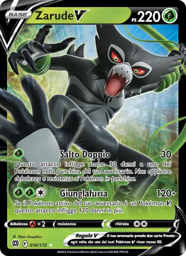 Zarude V — Astri Lucenti 16 Italian Pokémon card