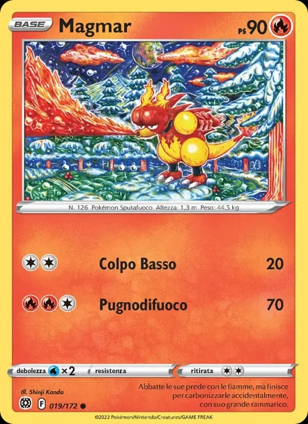 Magmar — Astri Lucenti 19 Italian Pokémon card
