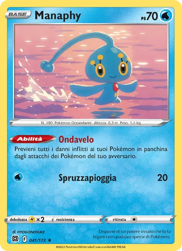 Manaphy — Astri Lucenti 41 Italian Pokémon card