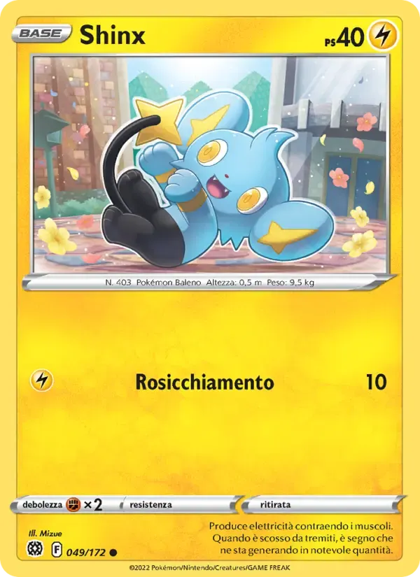 Shinx — Astri Lucenti 49 Italian Pokémon card
