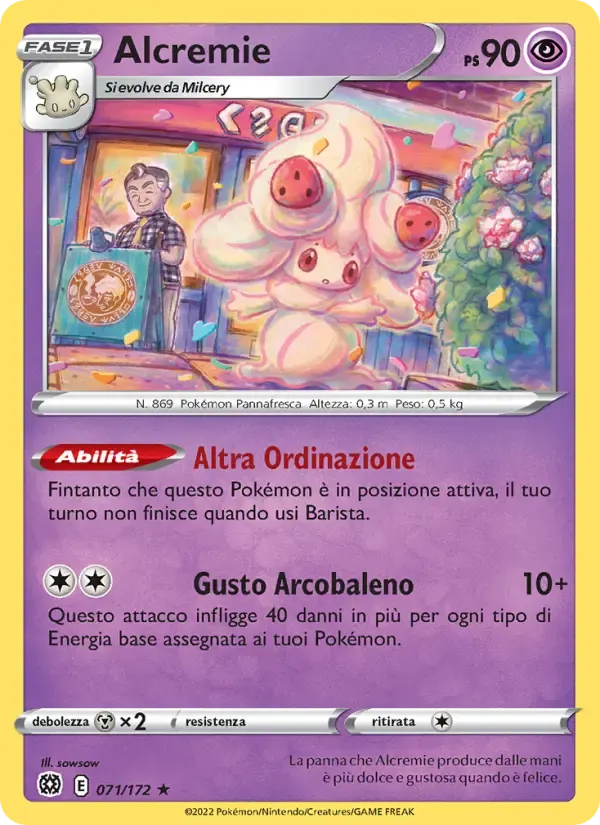 Alcremie — Astri Lucenti 71 Italian Pokémon card