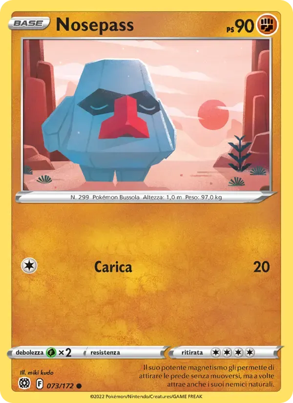 Nosepass — Astri Lucenti 73 Italian Pokémon card
