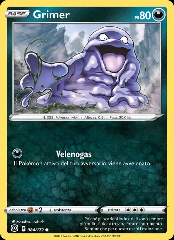 Grimer — Astri Lucenti 84 Italian Pokémon card