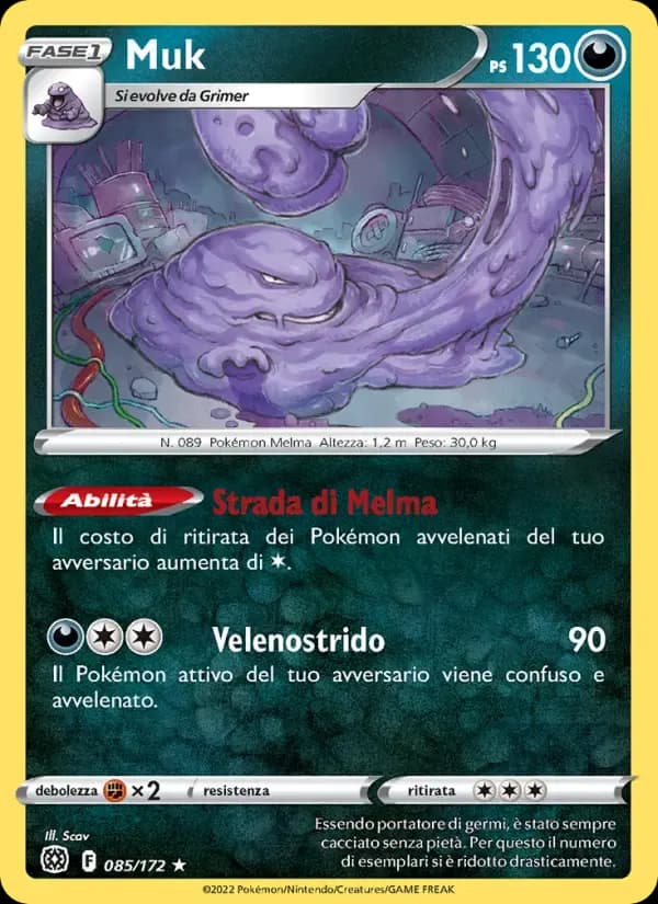Muk — Astri Lucenti 85 Italian Pokémon card