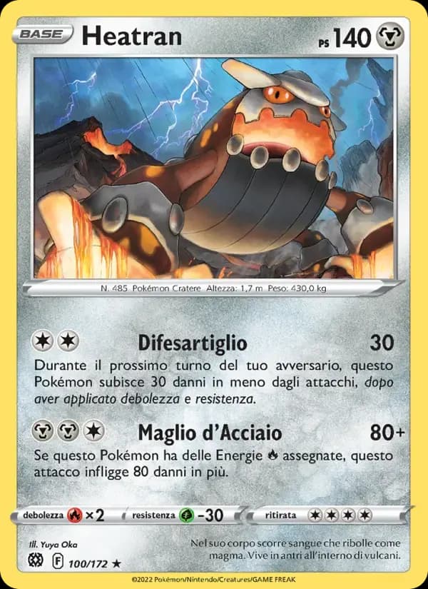 Heatran — Astri Lucenti 100 Italian Pokémon card