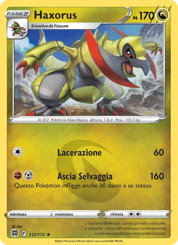 Haxorus — Astri Lucenti 112 Italian Pokémon card