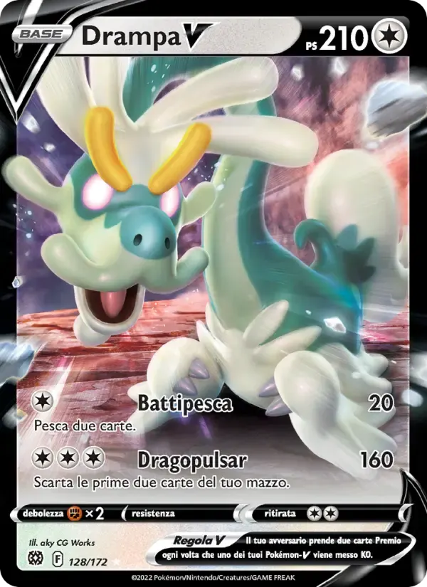 Drampa V — Astri Lucenti 128 Italian Pokémon card