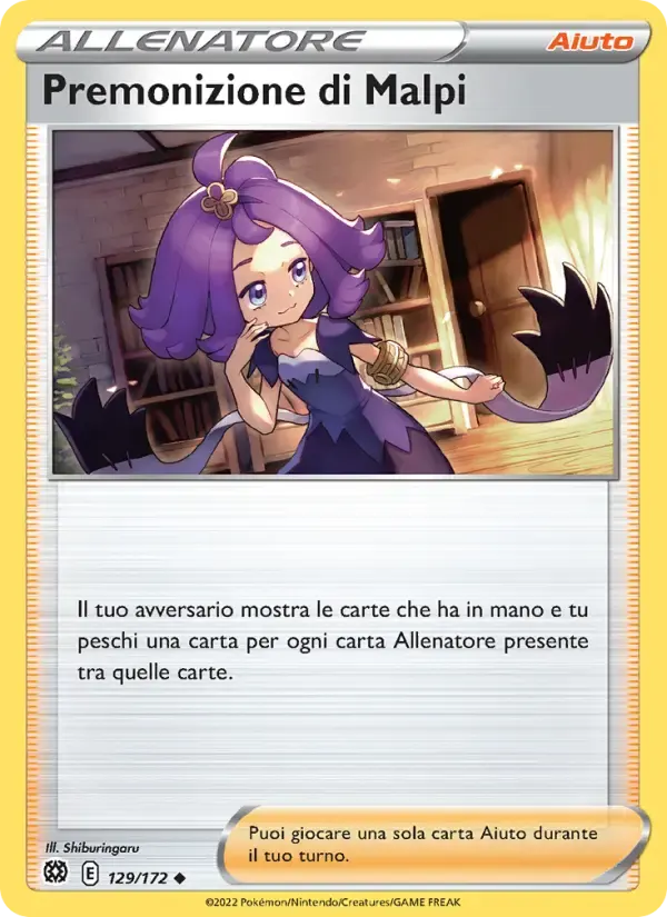 Premonizione di Malpi — Astri Lucenti 129 Italian Pokémon card
