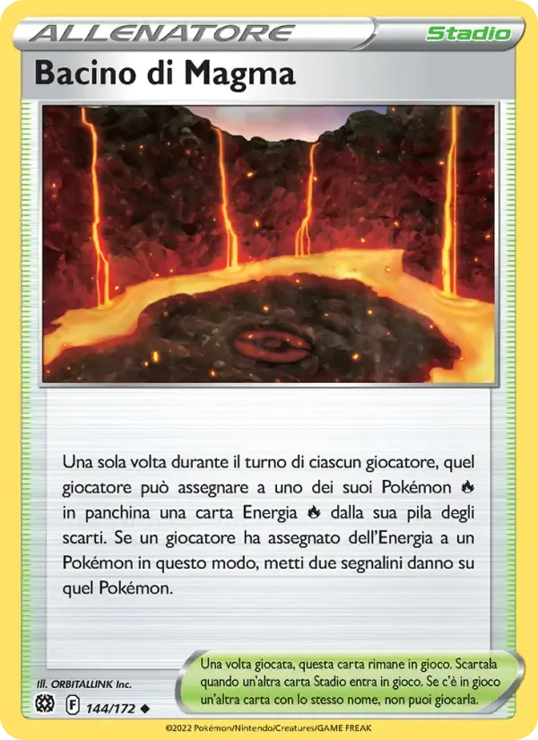 Bacino di Magma — Astri Lucenti 144 Italian Pokémon card