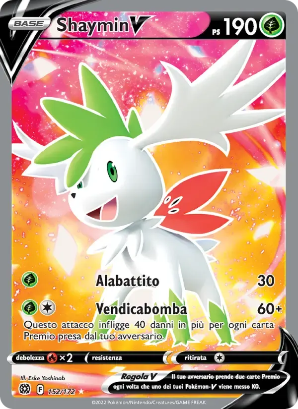 Shaymin V — Astri Lucenti 152 Italian Pokémon card