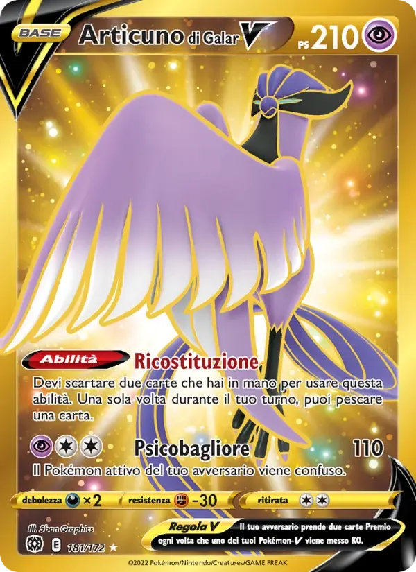 Articuno di Galar V — Astri Lucenti 181 Italian Pokémon card