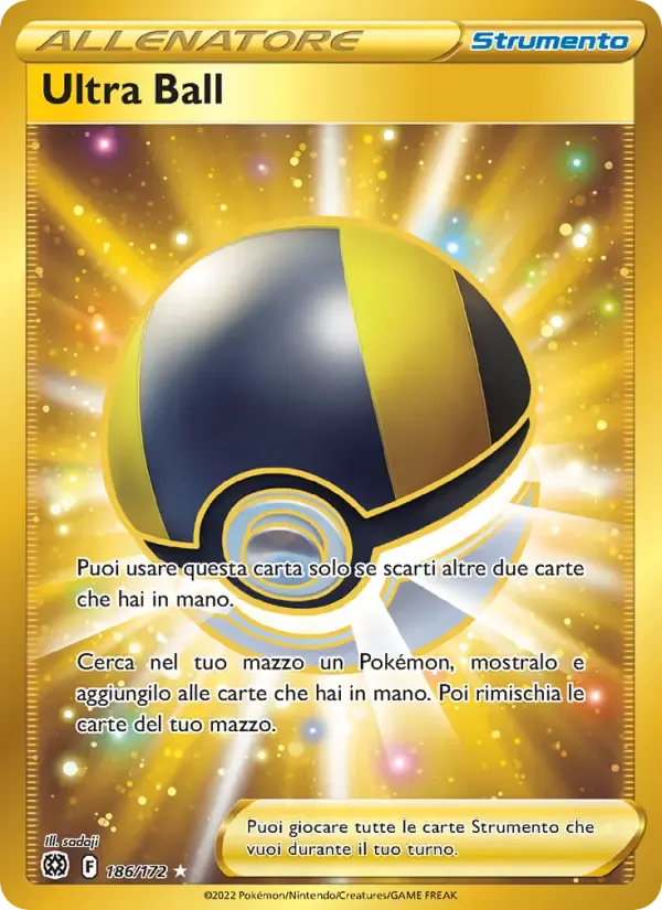 Ultra Ball — Astri Lucenti 186 Italian Pokémon card