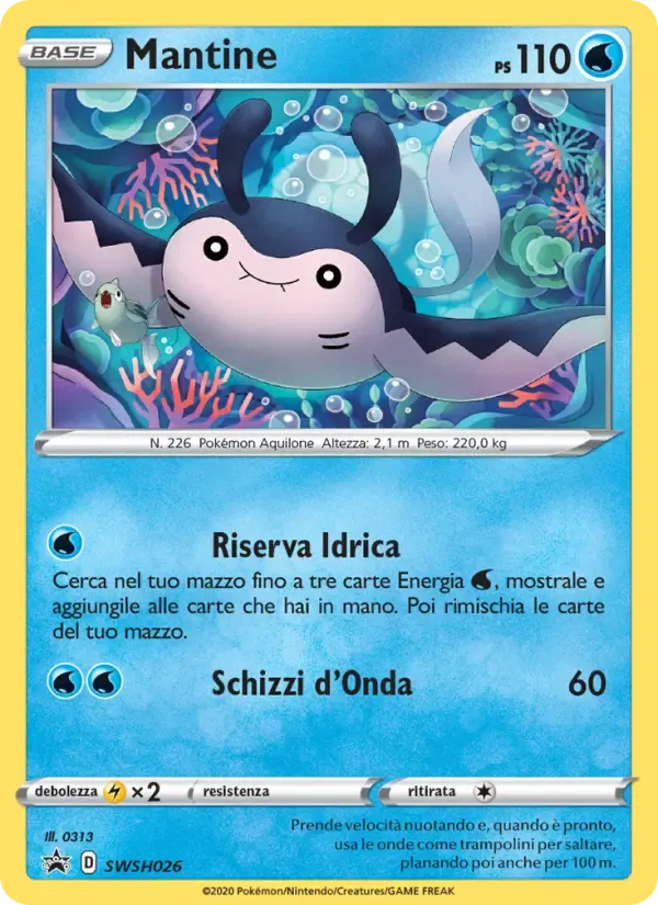 Mantine — SPSC Promo SWSH026 Italian Pokémon card