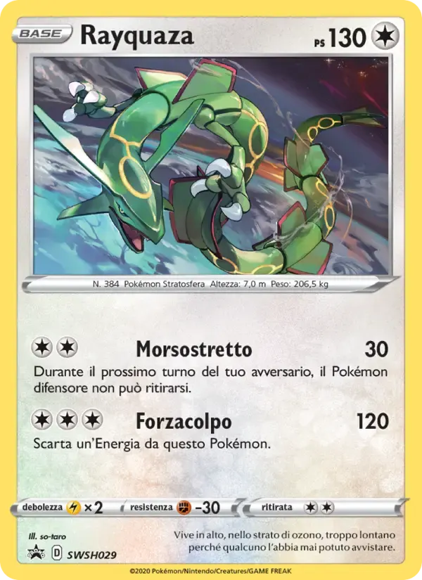 Rayquaza — SPSC Promo SWSH029 Italian Pokémon card
