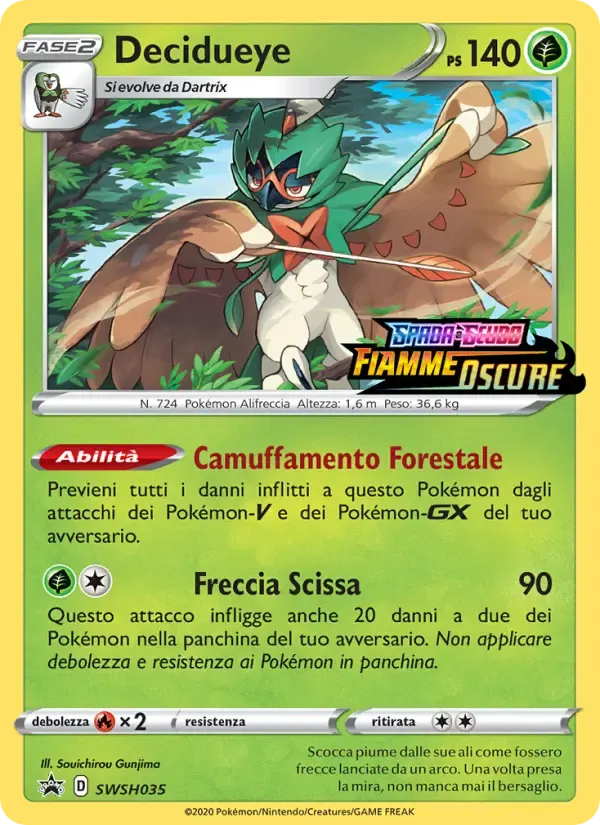Decidueye — SPSC Promo SWSH035 Italian Pokémon card