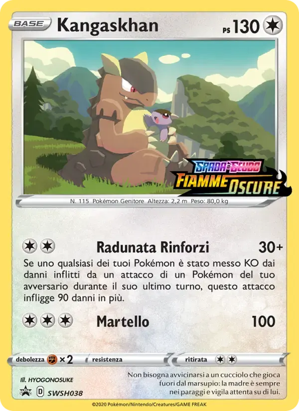 Kangaskhan — SPSC Promo SWSH038 Italian Pokémon card
